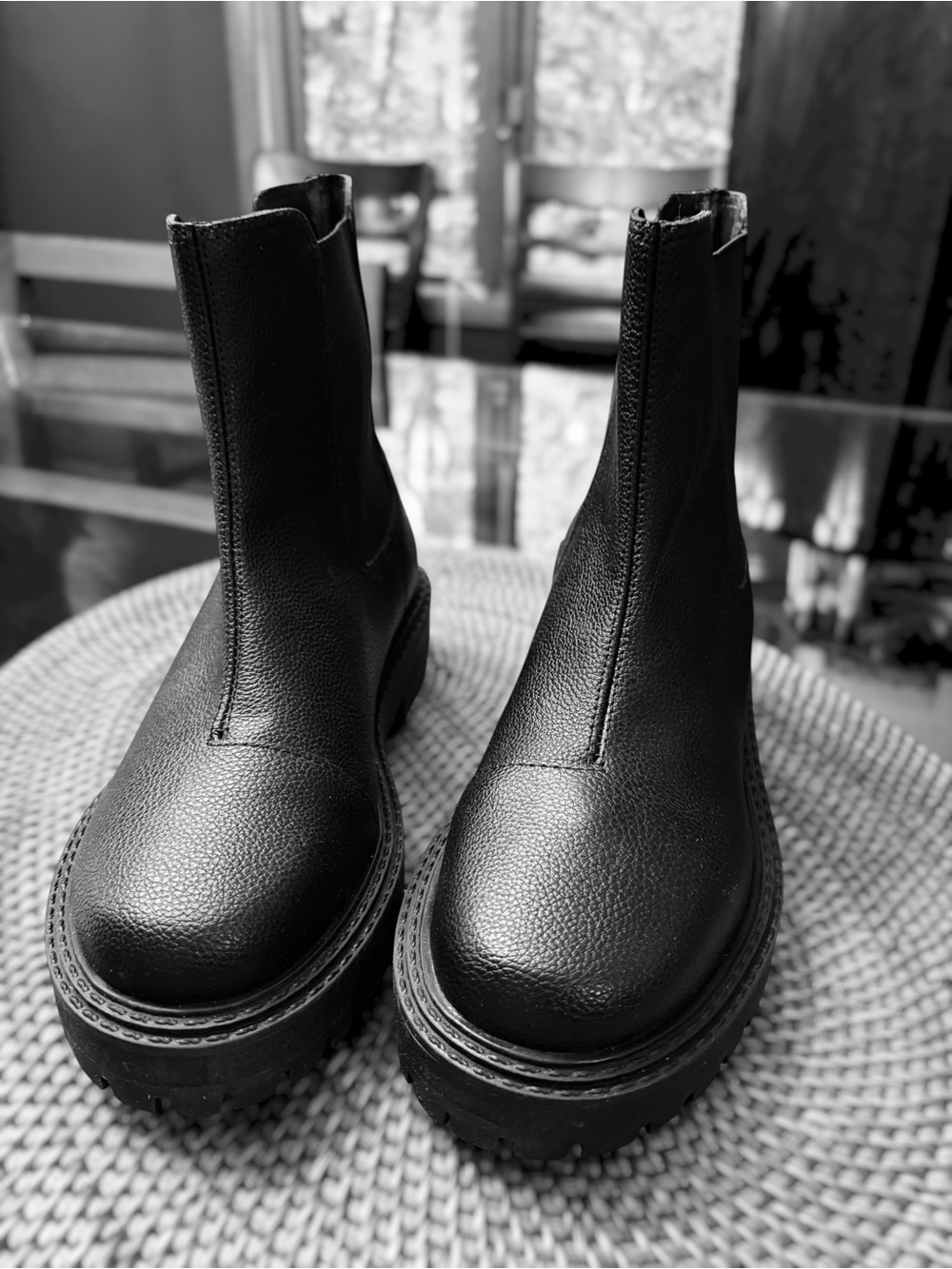 Brandy Low Block Leather Boot